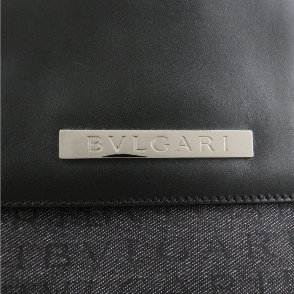💎✨Beautiful✨💎Authentic BVLGARI Logo Mania Canvas Leather Tote Bag - Picture 11 of 16